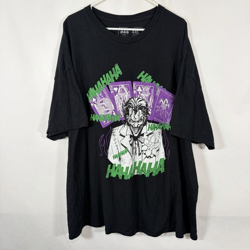 Batman the Joker T Shirt Adult Size 4XL Black Green Purple Short Sleeve
